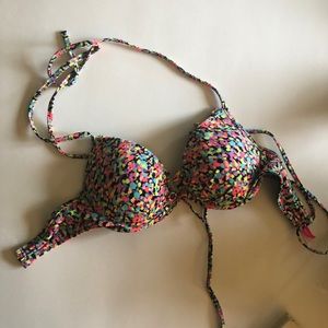 Victoria secret bikini top size 34 B tie top back